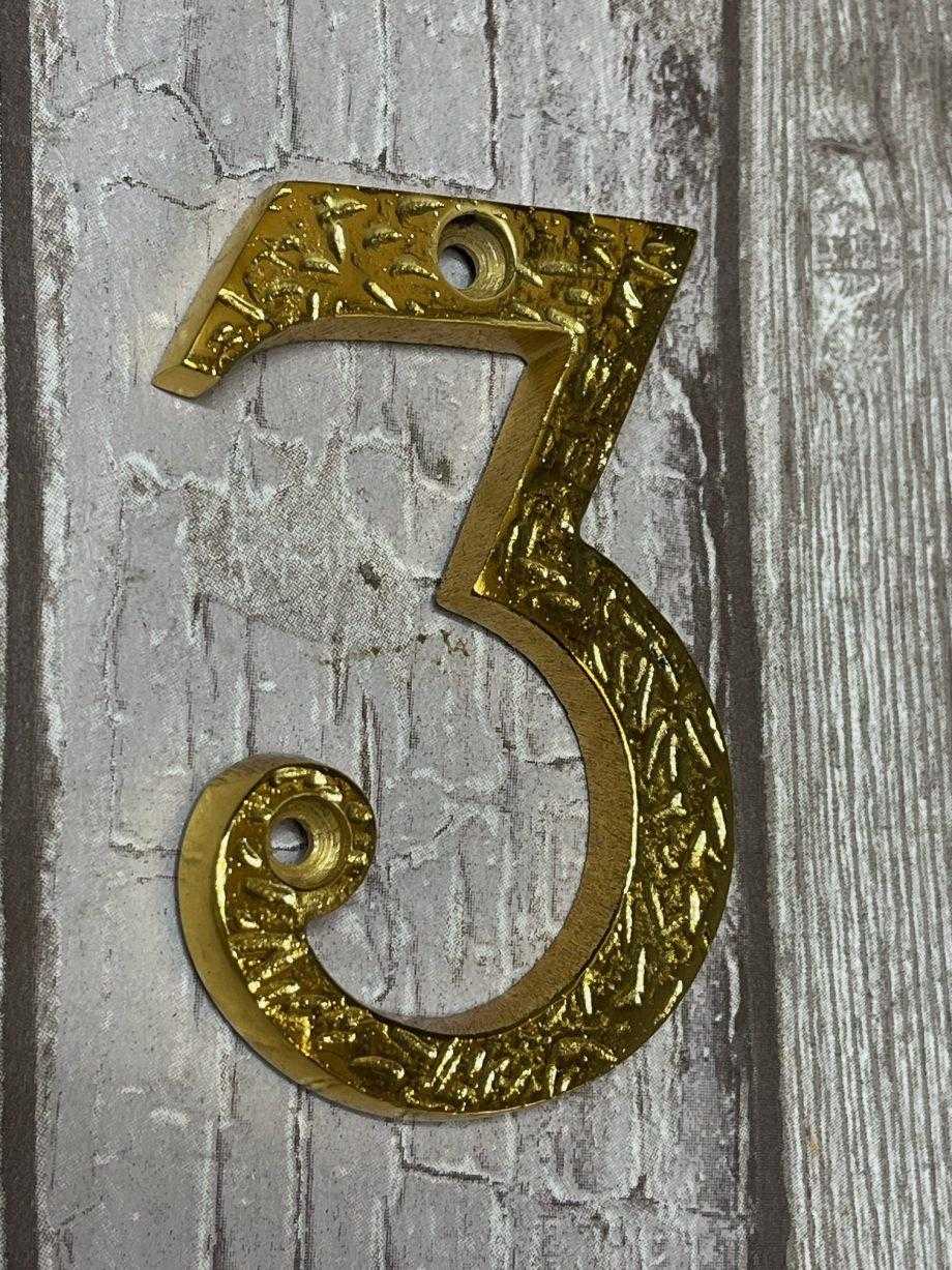 Solid Brass Door Numbers for House Gate Home 3 (76mm) 0123456789 Heavy Quality | UK Solid Brass Door Numbers for House Gate Home 3 (76mm) 0123456789 Heavy Quality | UK
